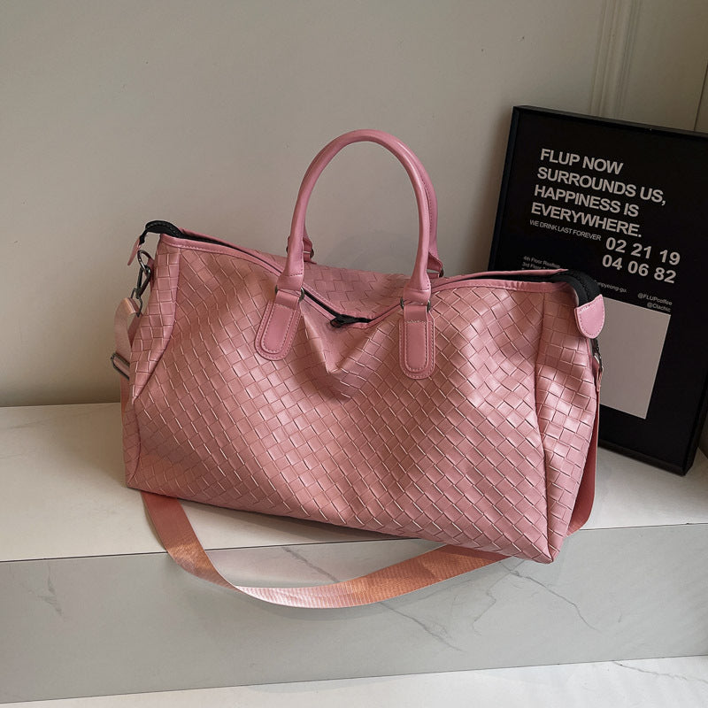 Handcrafted Travel Bag Made of Woven Leather Stornfield