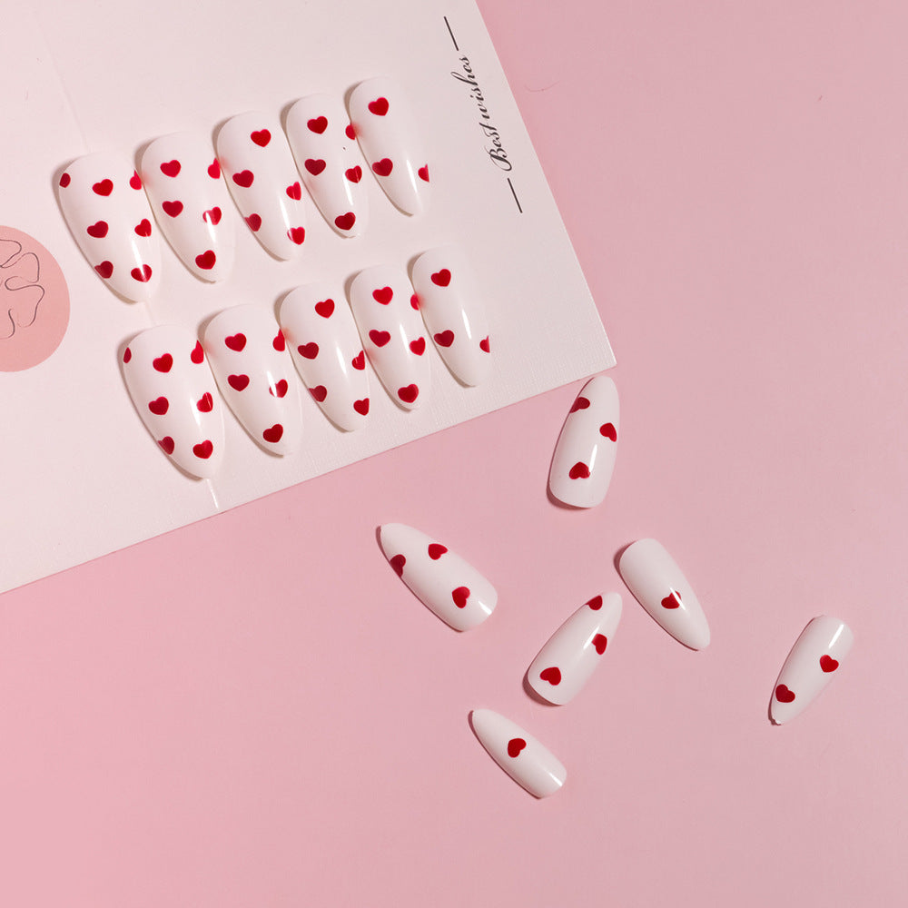 Trendy Heart-Decorated Nail Art Stornfield