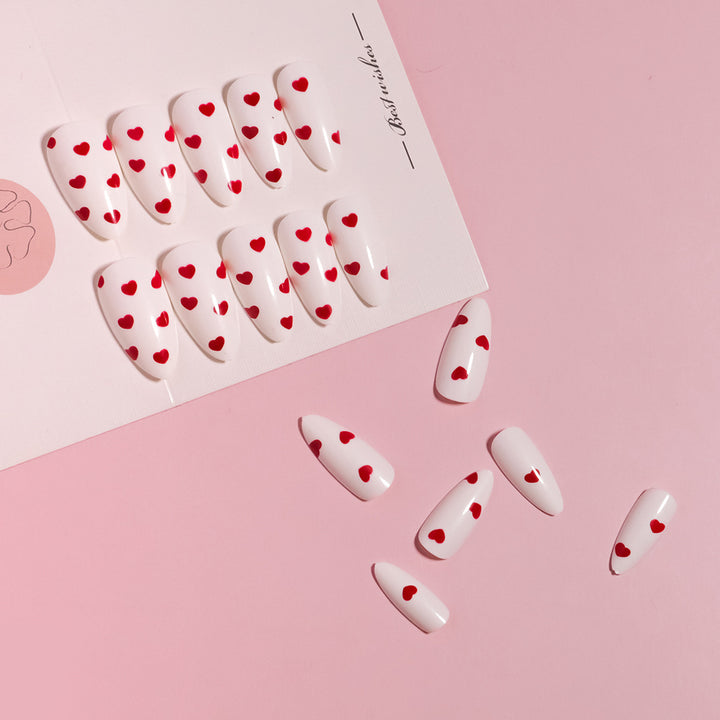 Trendy Heart-Decorated Nail Art Stornfield