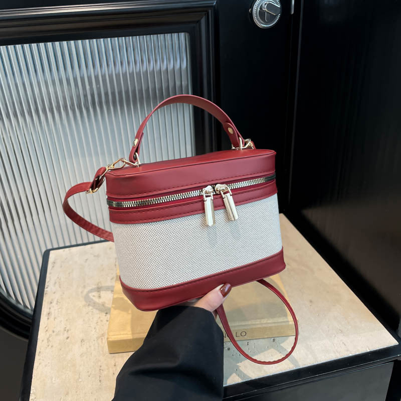 WoChic Leather and Fabric Crossbody Bag Stornfield