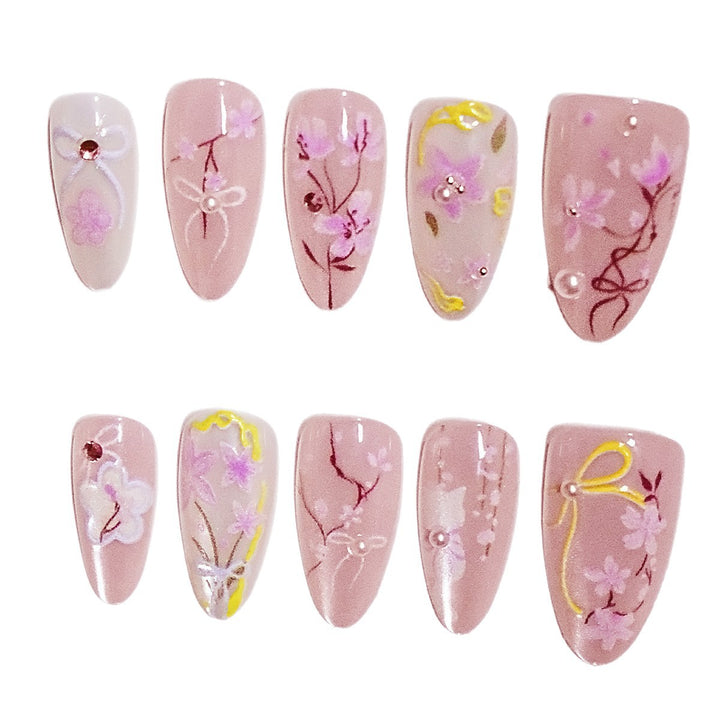 Floral Pattern Gel Nail Art Stornfield