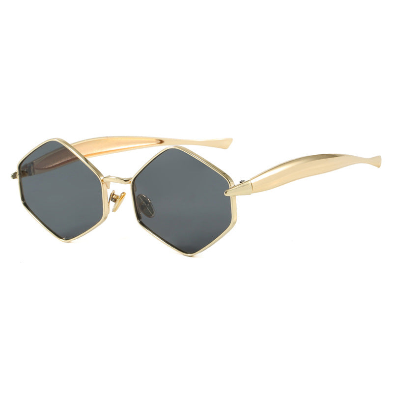 Women's hexagonal sunglasses with elegant metal frame and UV protection Stornfield