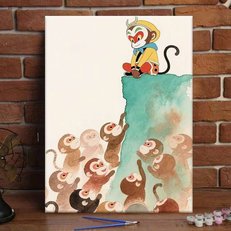Whimsical Monkey Adventure Art Print Stornfield