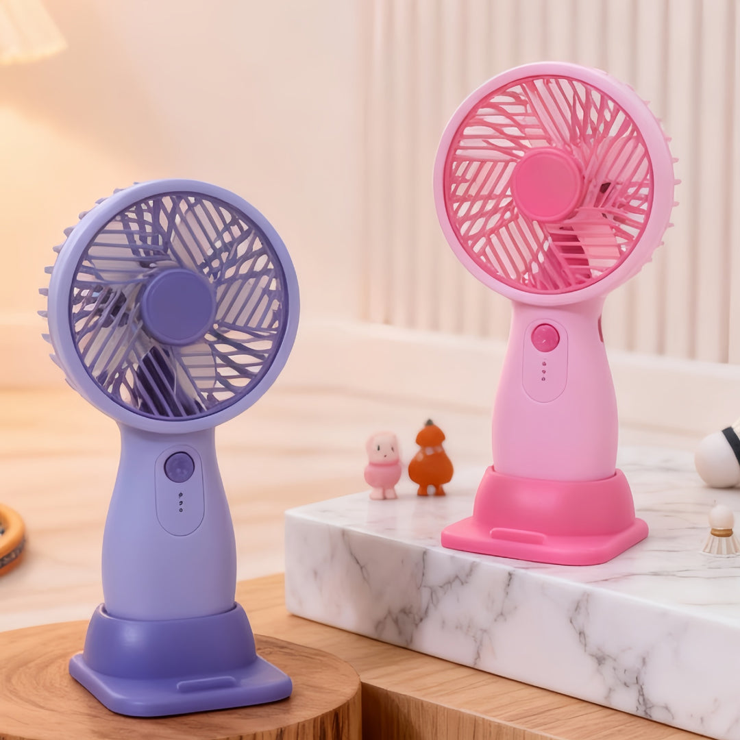 Women's portable USB hand fan with swivel head and variable speed control Stornfield