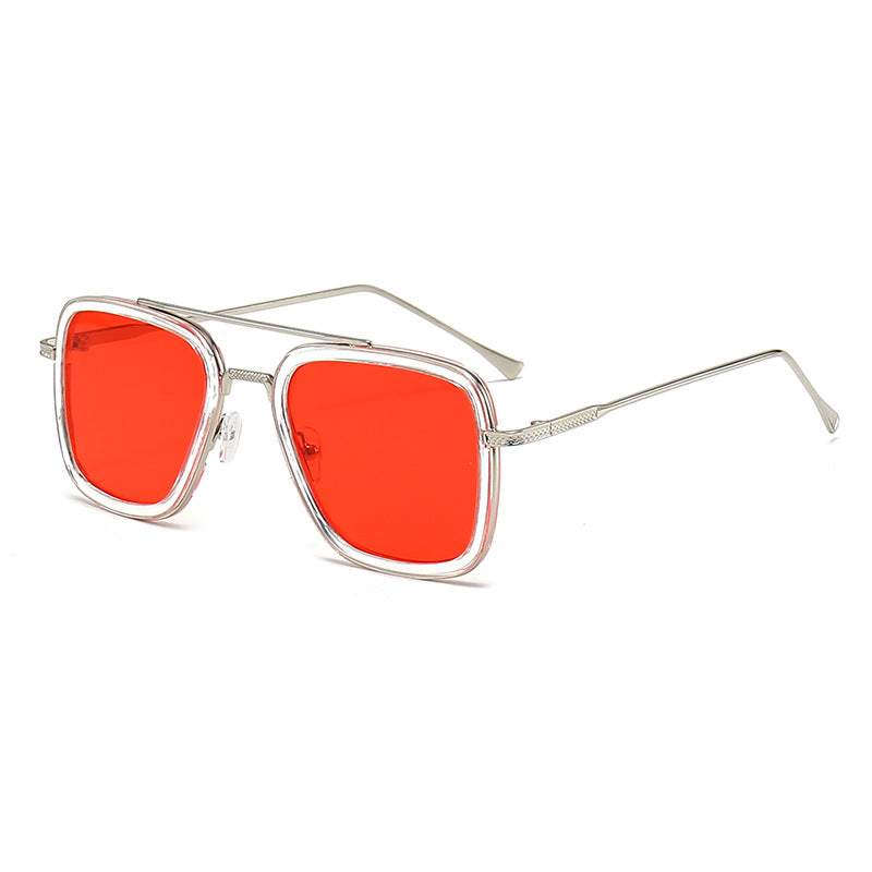 Women's fashionable square sunglasses with glamorous metal frame Stornfield