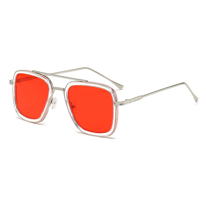 Women's fashionable square sunglasses with glamorous metal frame Stornfield