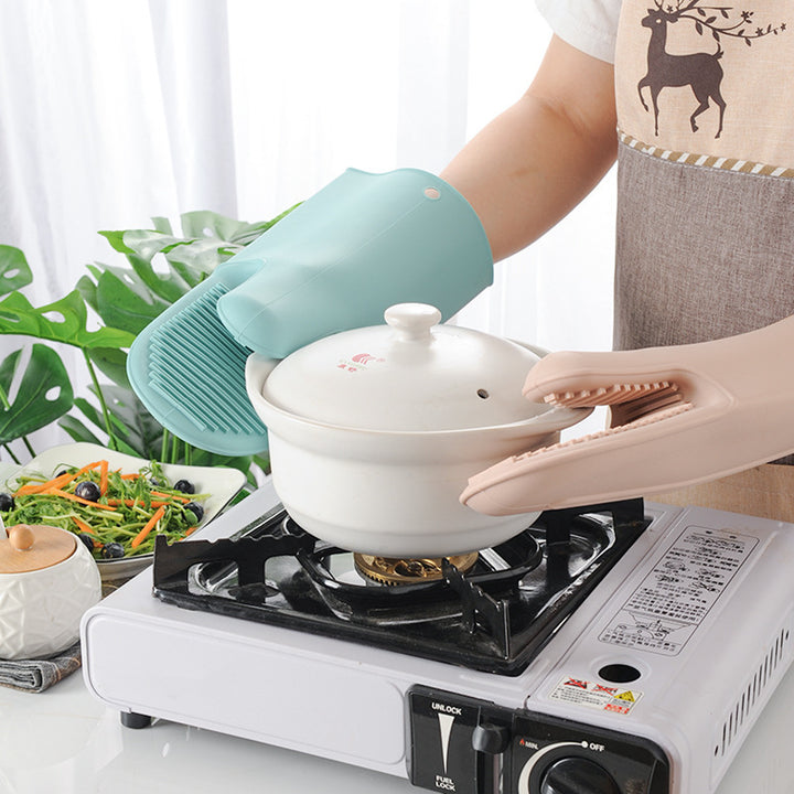 Silicone kitchen gloves with integrated cleaning bristles Stornfield