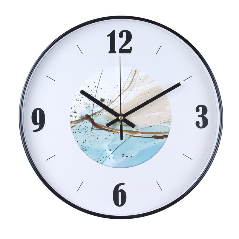 Wall clock with elegant leaf pattern Stornfield