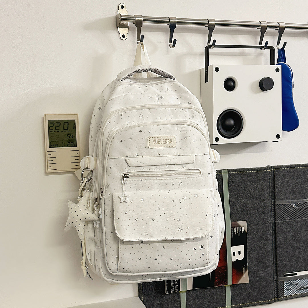 Star-Patterned Backpack with Multiple Compartments Stornfield