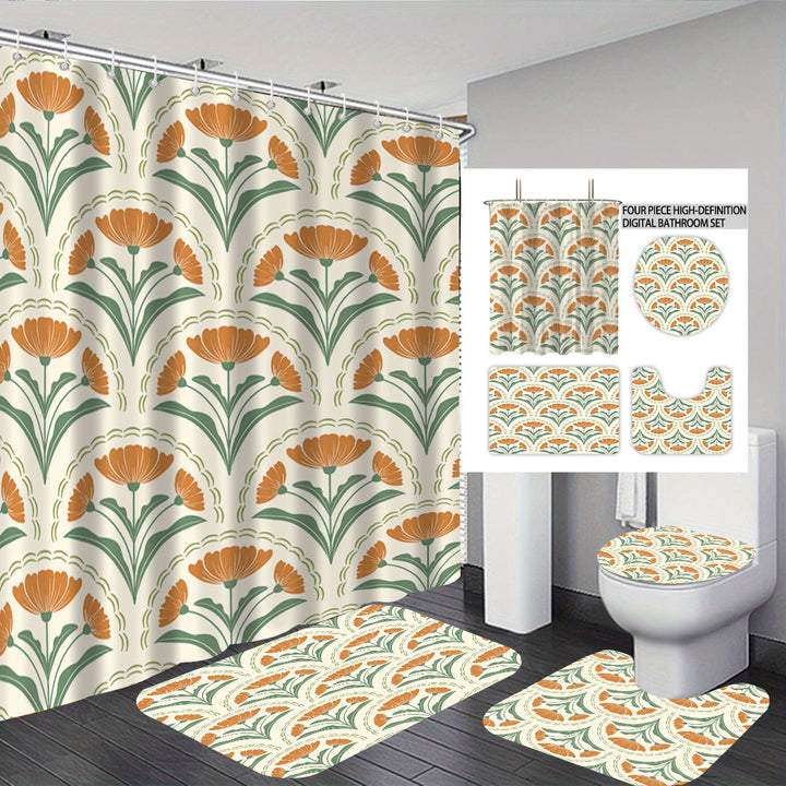 Bohemian-Themed Four-Piece Digital Bathroom Set Stornfield