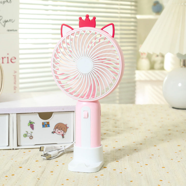 Women's Portable Hand Fan with Playful Animal Design Stornfield
