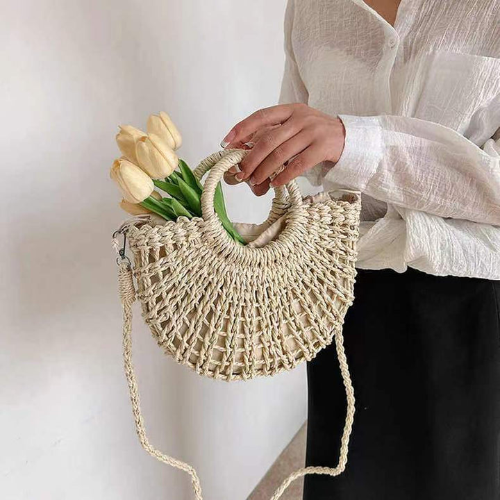 Handcrafted basket bag with playful design Stornfield