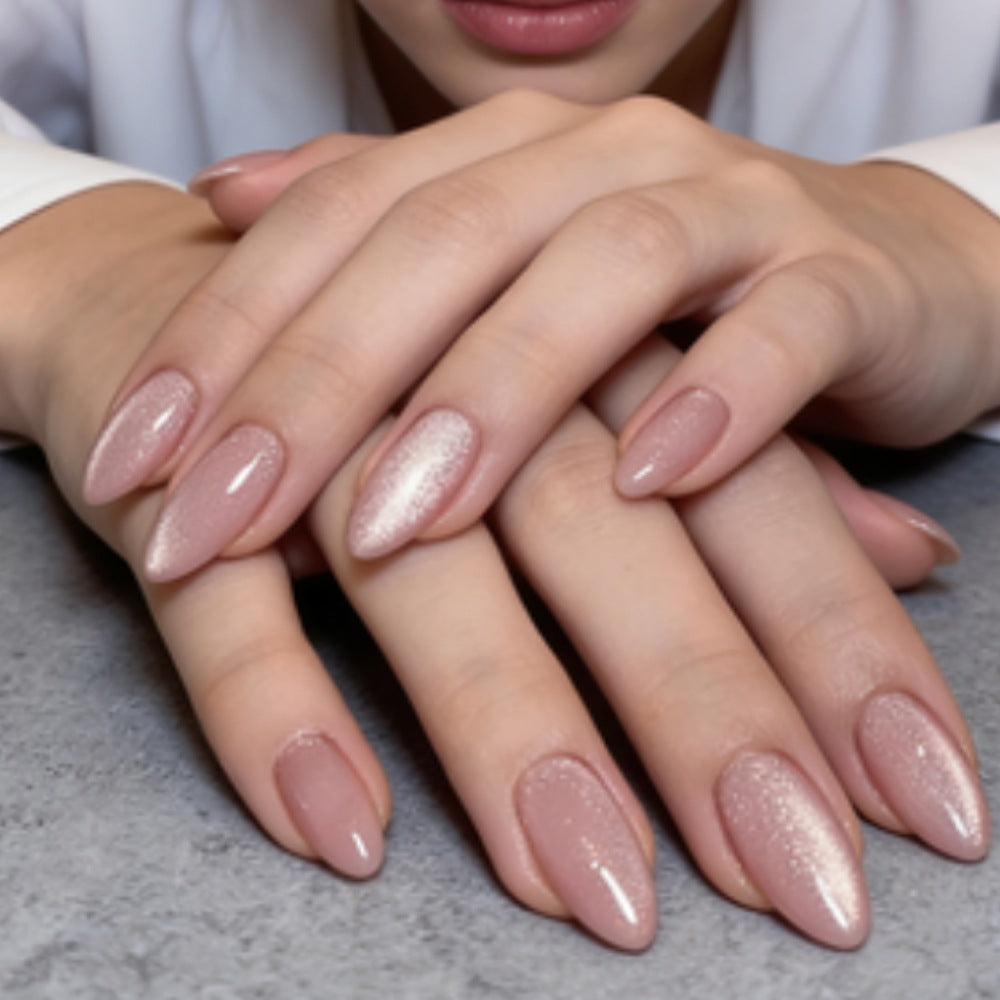Sparkling Almond-Shaped Press-On Nails Stornfield