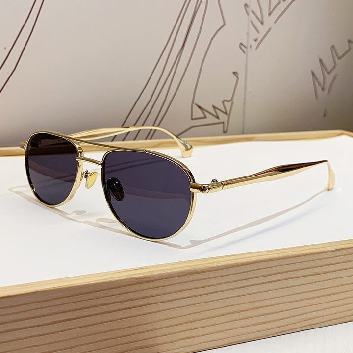 Men's Vintage-Inspired Round Frame Sunglasses Stornfield