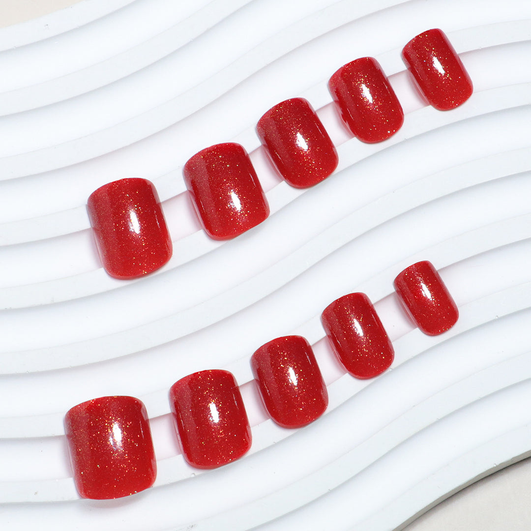 Glittery Press-On Toenail Set Stornfield