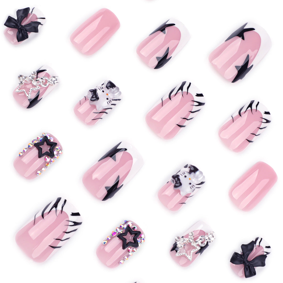 Artful nail extensions with trendy 3D applications Stornfield