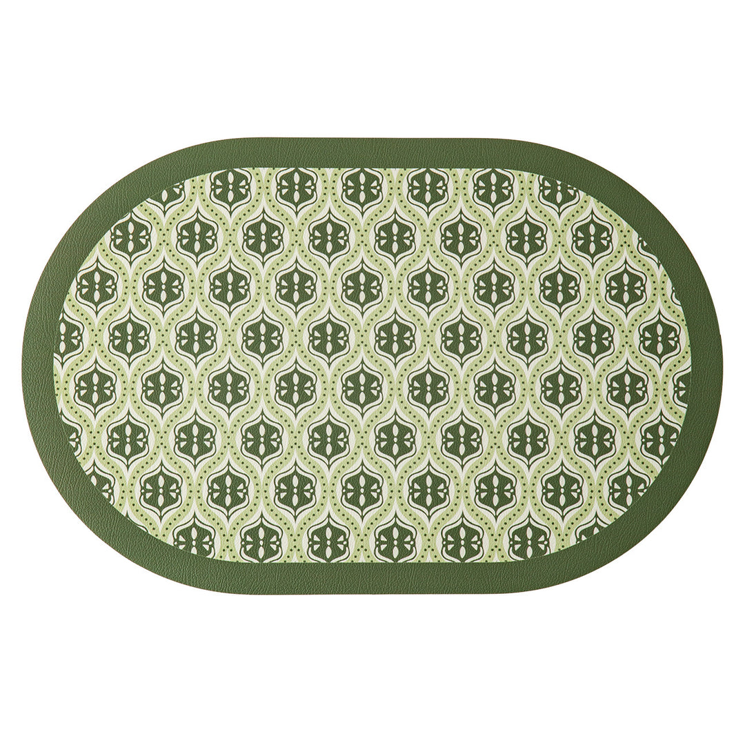 Round decorative rug with floral animal illustration and fine jacquard structure Stornfield