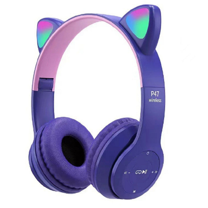 Wireless Cat Ear Headphones with Colorful LED Light Stornfield