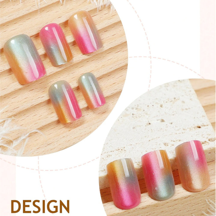 Acrylic nail set with gradient and high-gloss finish Stornfield
