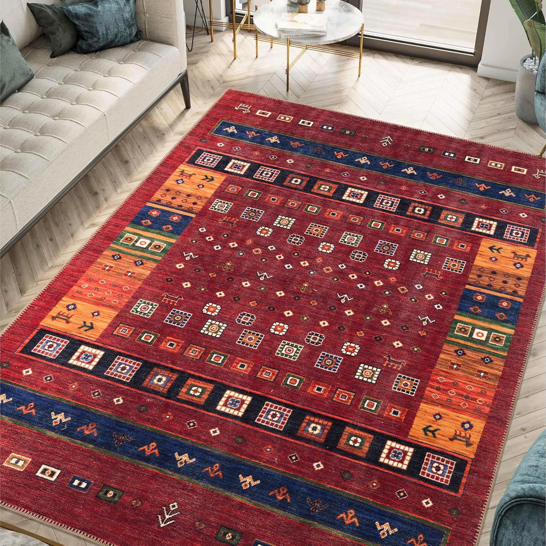 Bohemian Inspired Geometric Area Rug
