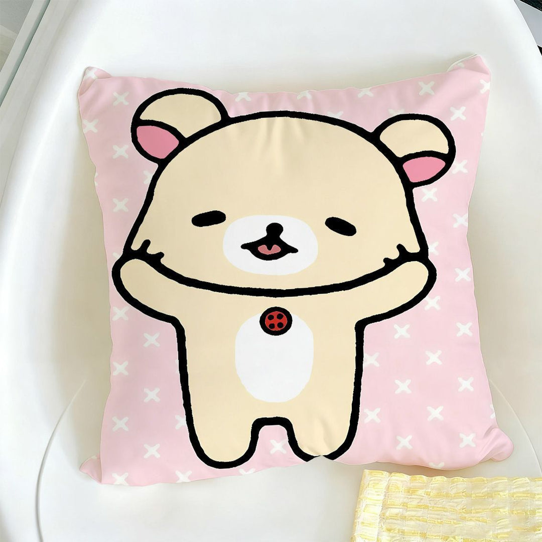 Cute Cartoon-Themed Square Pillow