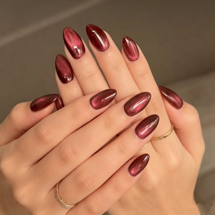 Glossy Ombre Almond-Shaped Press-On Nails Stornfield