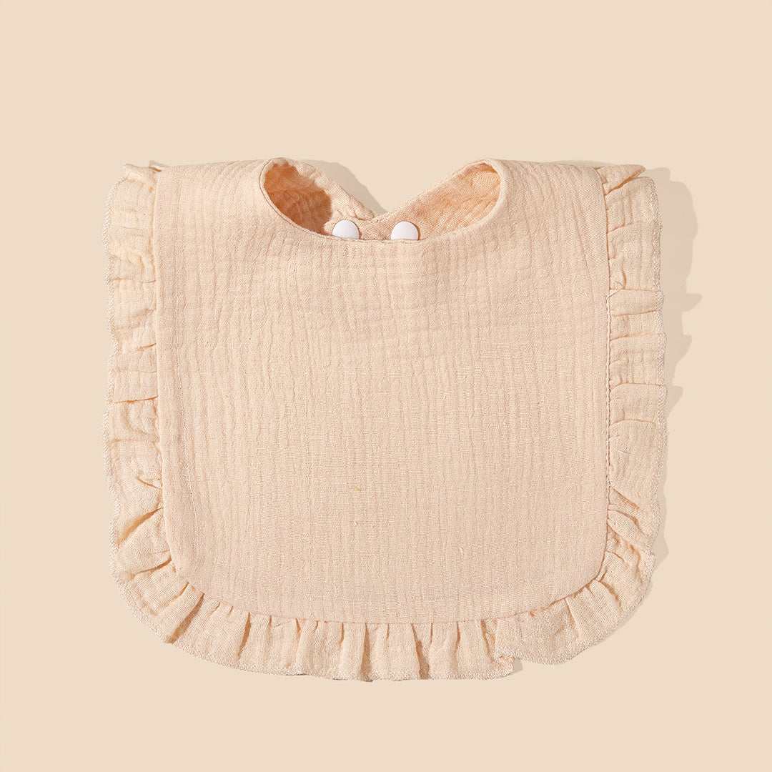 Soft Ruffled Muslin Baby Bib Stornfield