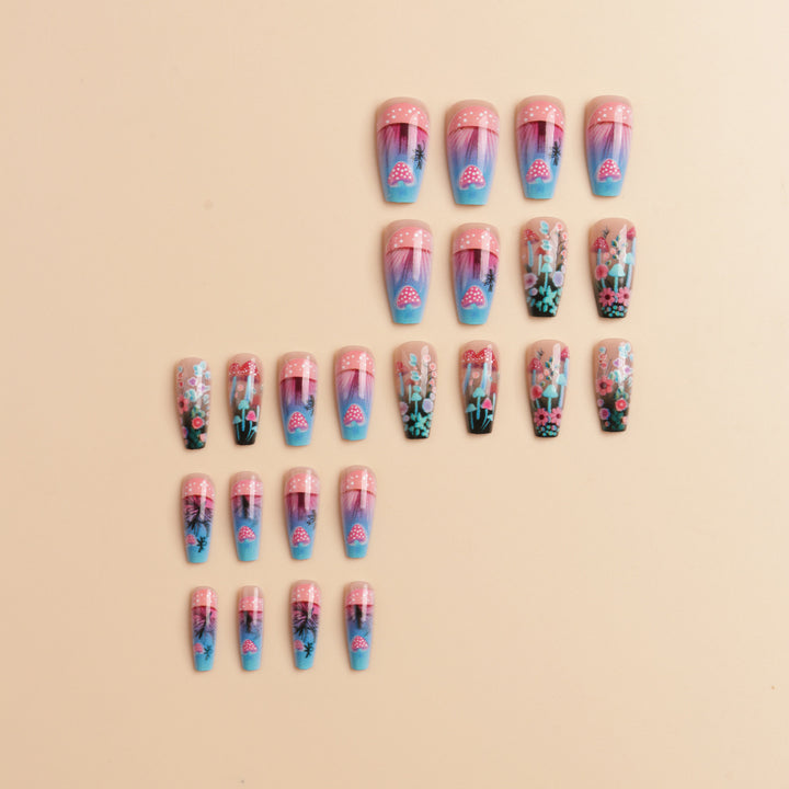 Artistic Floral Glow-in-the-Dark Nail Art Set Stornfield