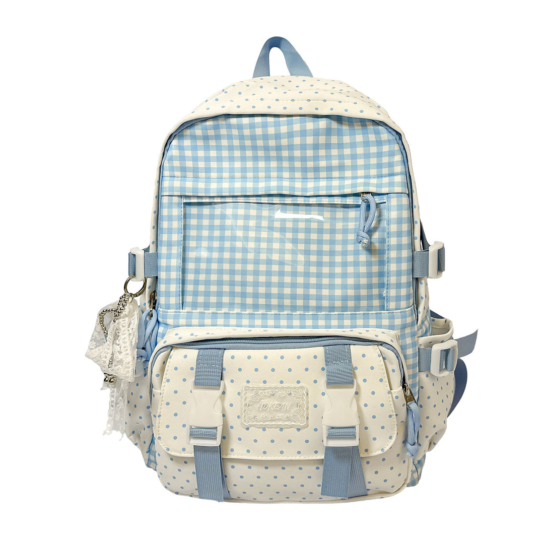 Charming Plaid Patterned Backpack Stornfield