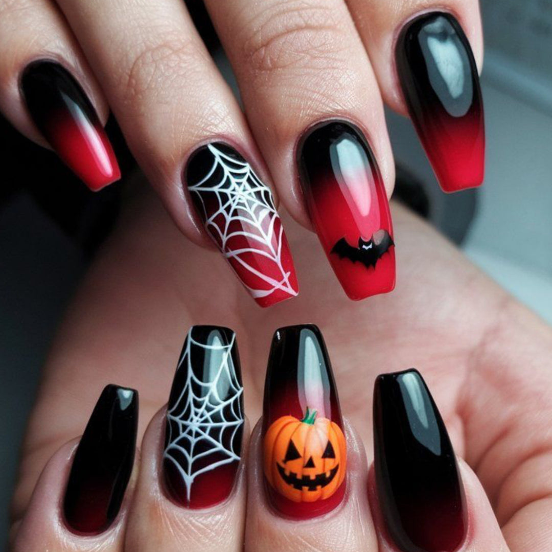 Halloween-Inspired Acrylic Nail Art Stornfield