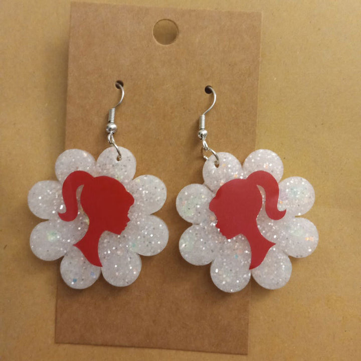 Heart-Shaped Glitter Earrings Stornfield