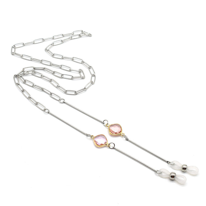 Fashionable glasses holder chain with colorful crystal pendants Stornfield