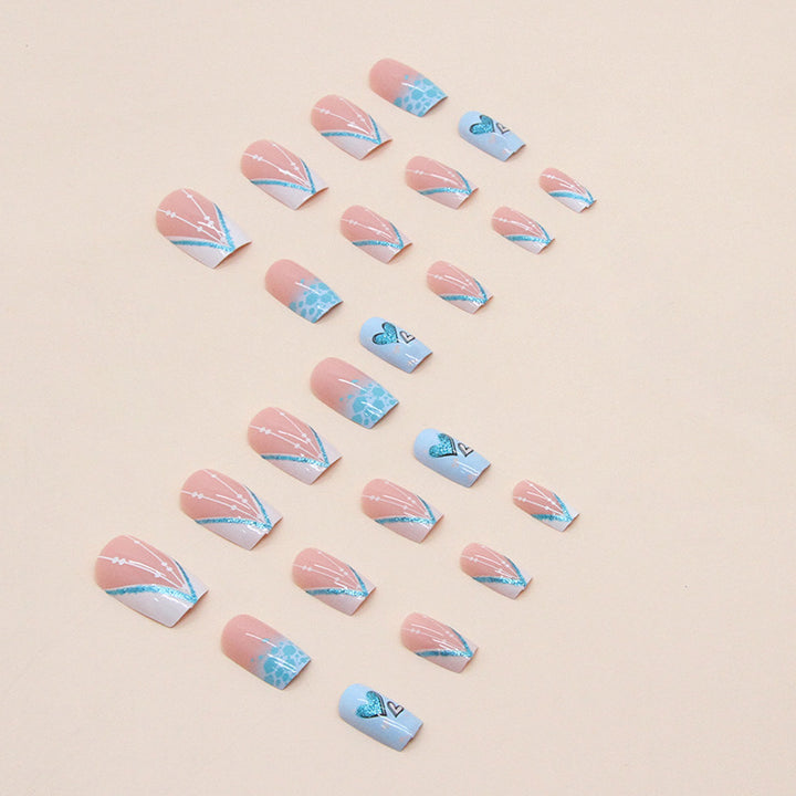 Heart-Inspired Press-On Nail Art Set Stornfield