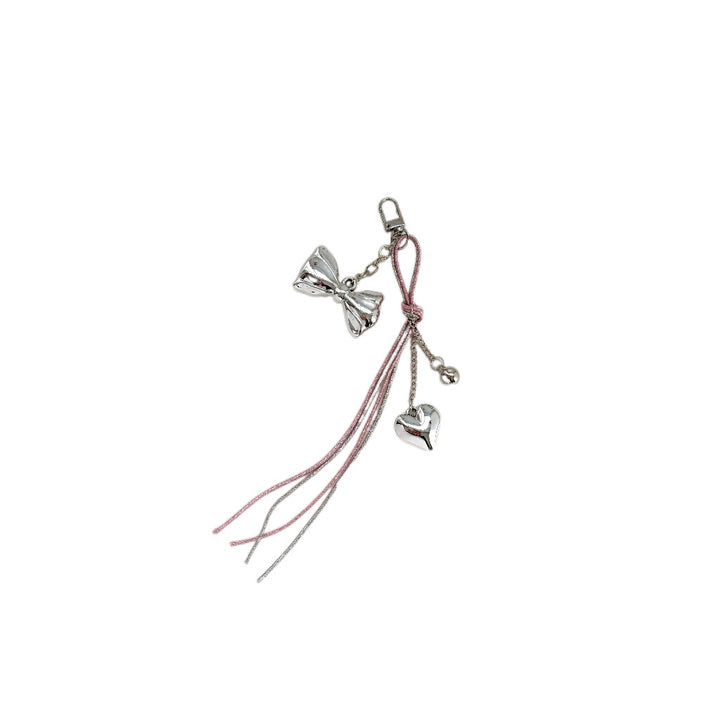 Elegant Bow and Heart Charm Keychain Stornfield