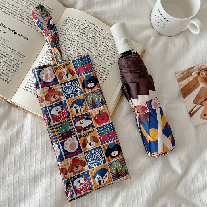 Ladies Foldable Umbrella with Playful Animal Designs Stornfield