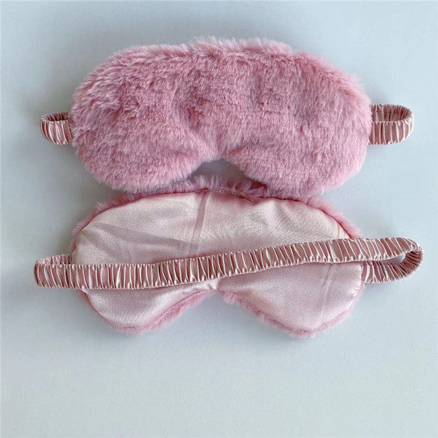 Women's soft plush sleep mask with ergonomic padding and elastic comfort band Stornfield