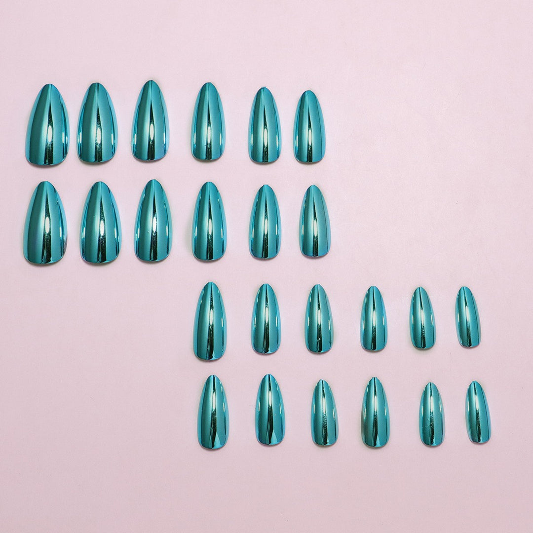 Elegant Mirror Finish Press-On Nail Set Stornfield