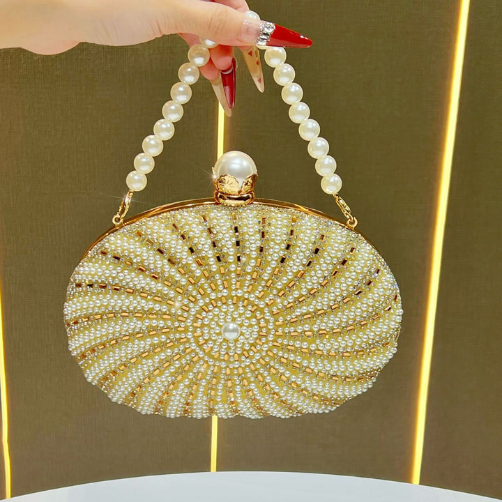 Pearl-Accented Evening Handbag
