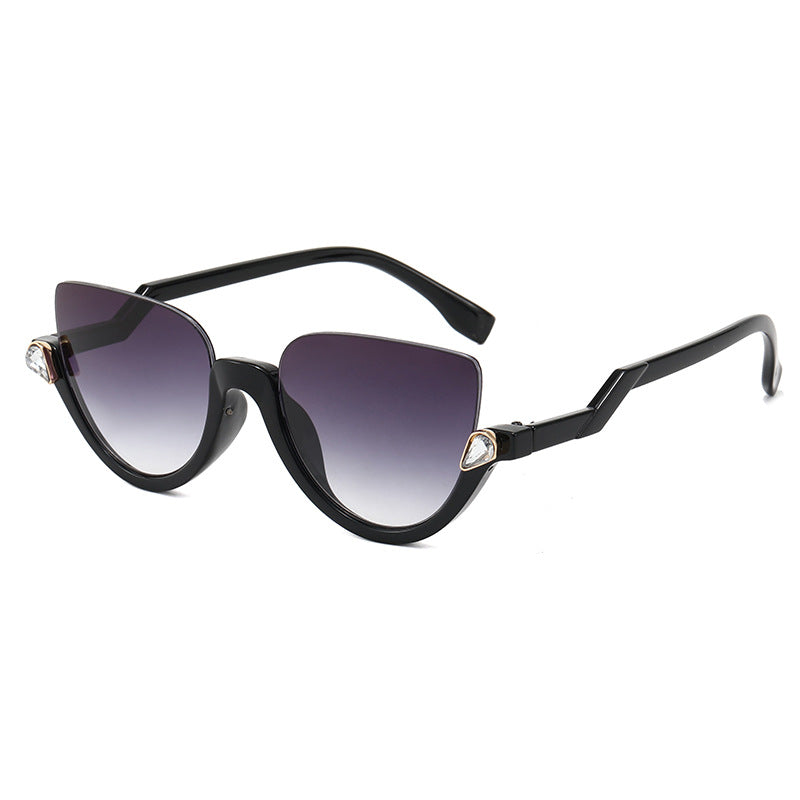 Ladies Cat-Eye Sunglasses with Glamorous Stone Accents Stornfield
