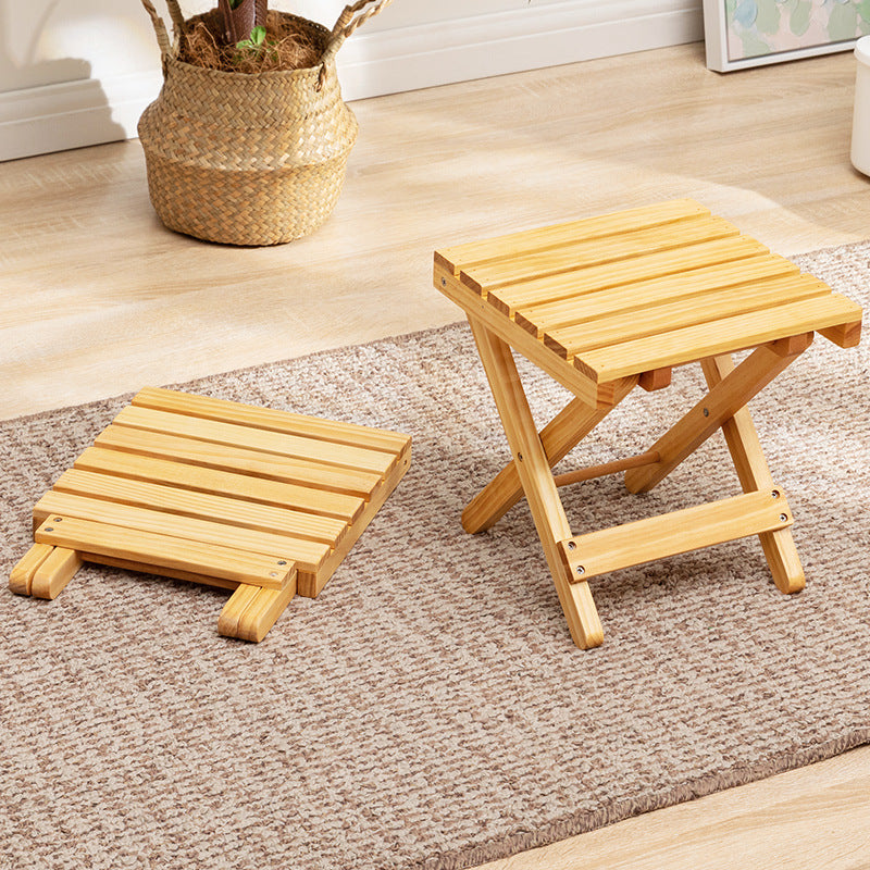 Foldable Stool Made of Sustainable Wood Stornfield