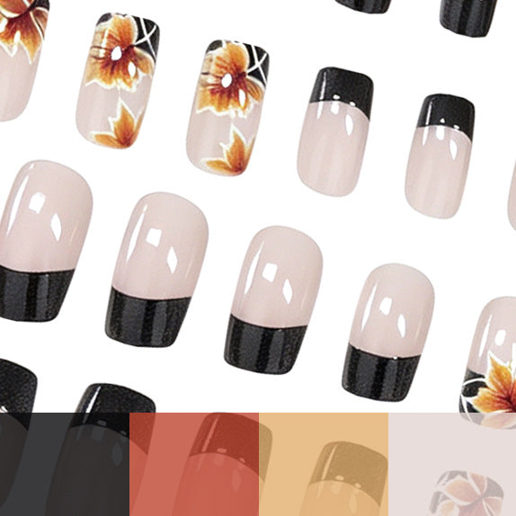 Autumn-Themed Floral Nail Art Stornfield