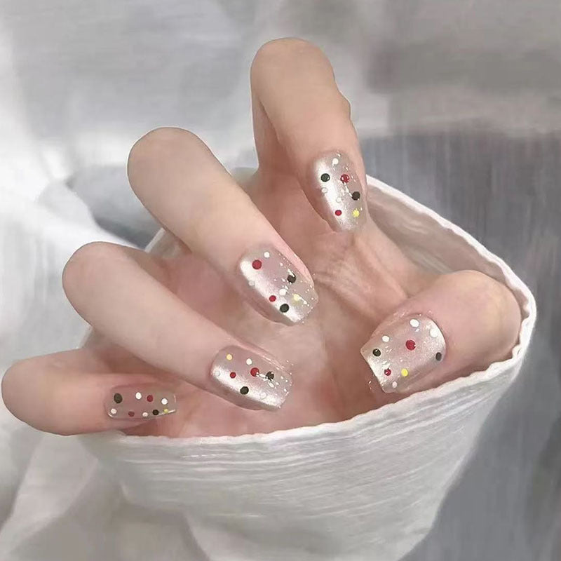 Artistic Confetti Press-On Nail Set Stornfield