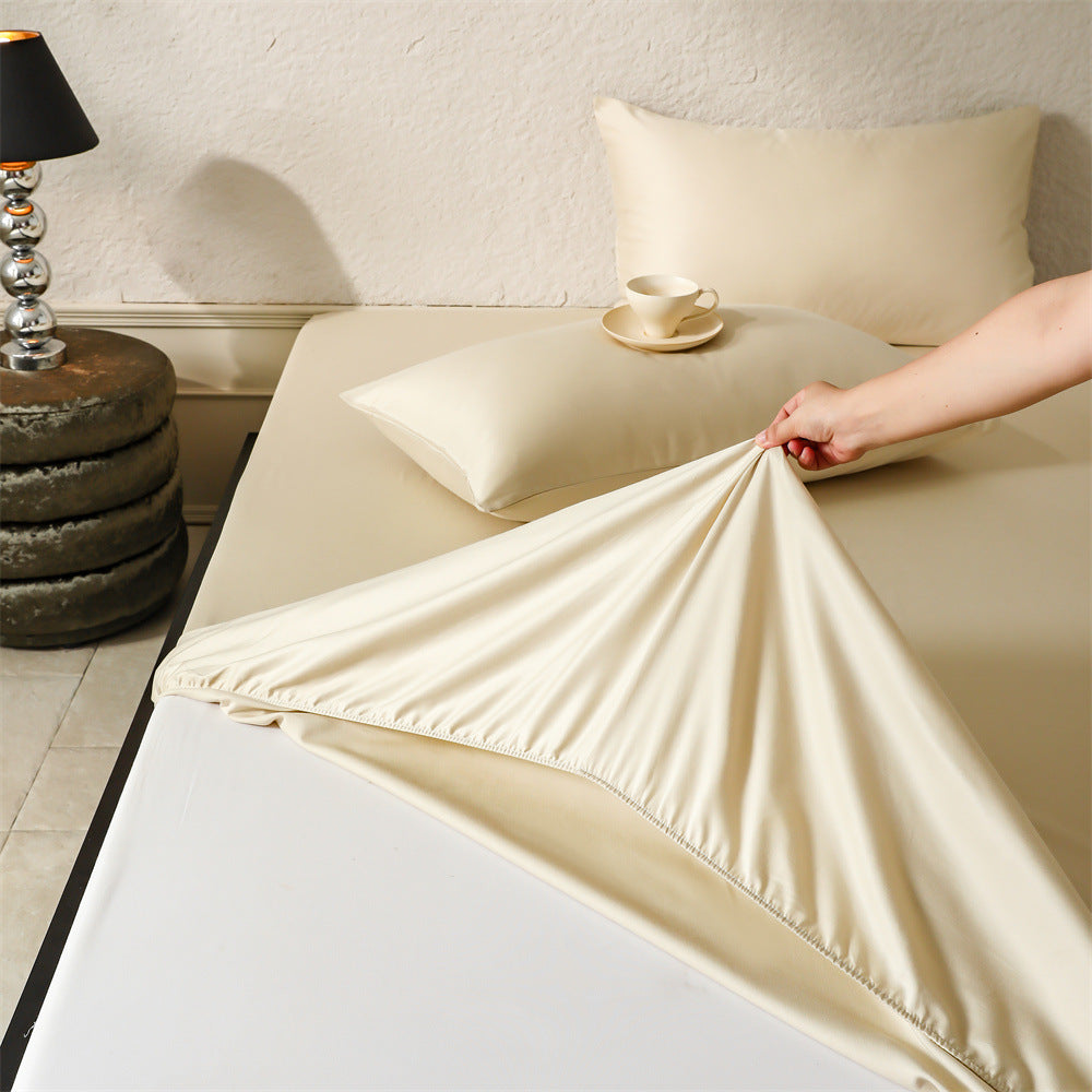 Satin-Feel Deep-Pocket Fitted Sheet Set with Matching Pillowcases