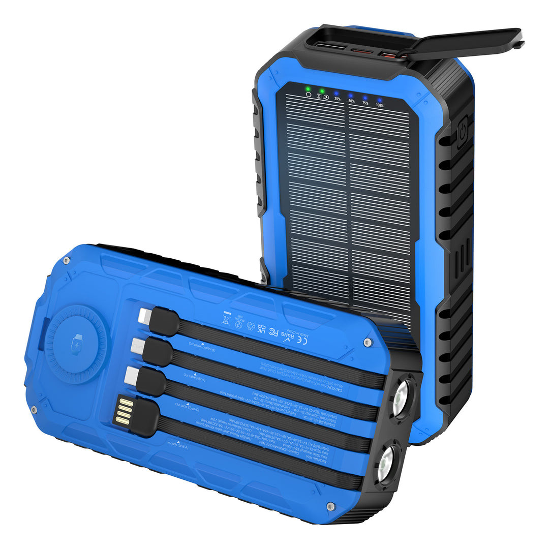 Multifunctional Solar Power Bank with Integrated LED Light Stornfield