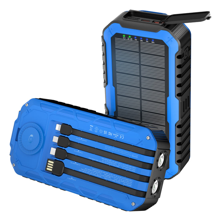 Multifunctional Solar Power Bank with Integrated LED Light Stornfield