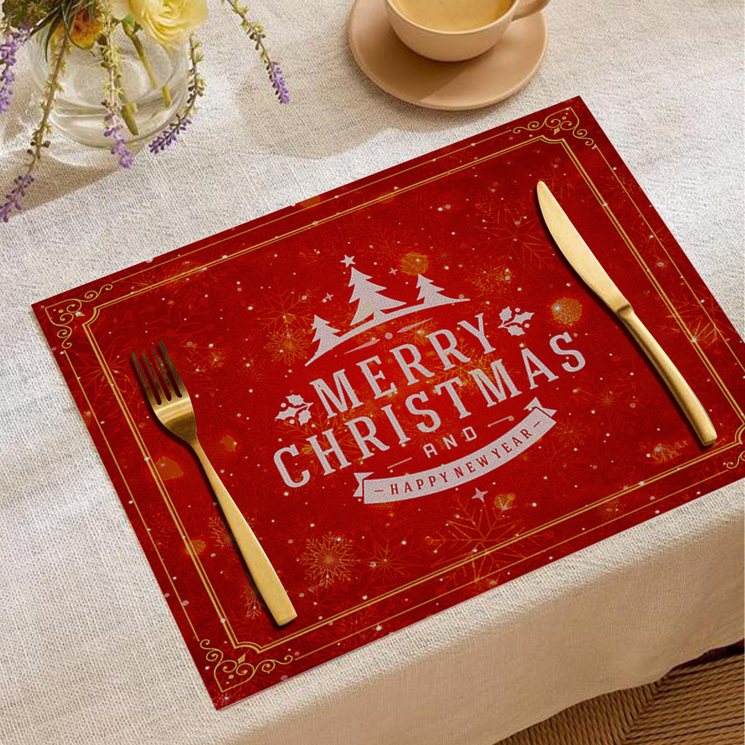 Festive Christmas-Themed Table Placemats