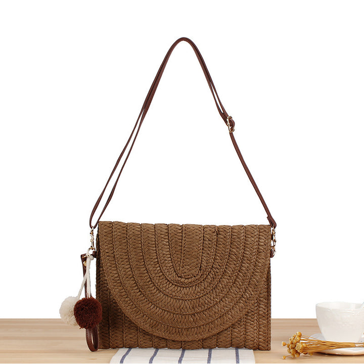 Fashionable Shoulder Bag Made of Braided Straw Stornfield