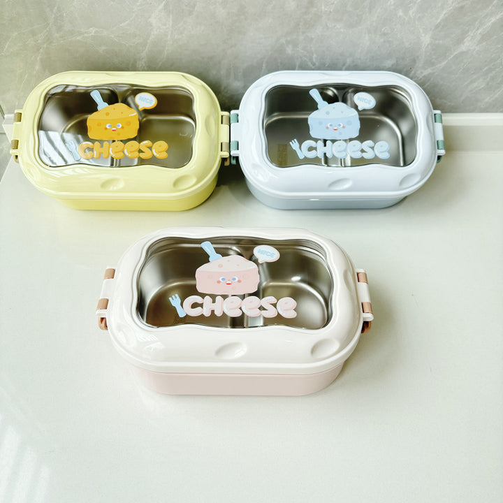 Cute Cartoon-Themed Lunch Box with Dividers