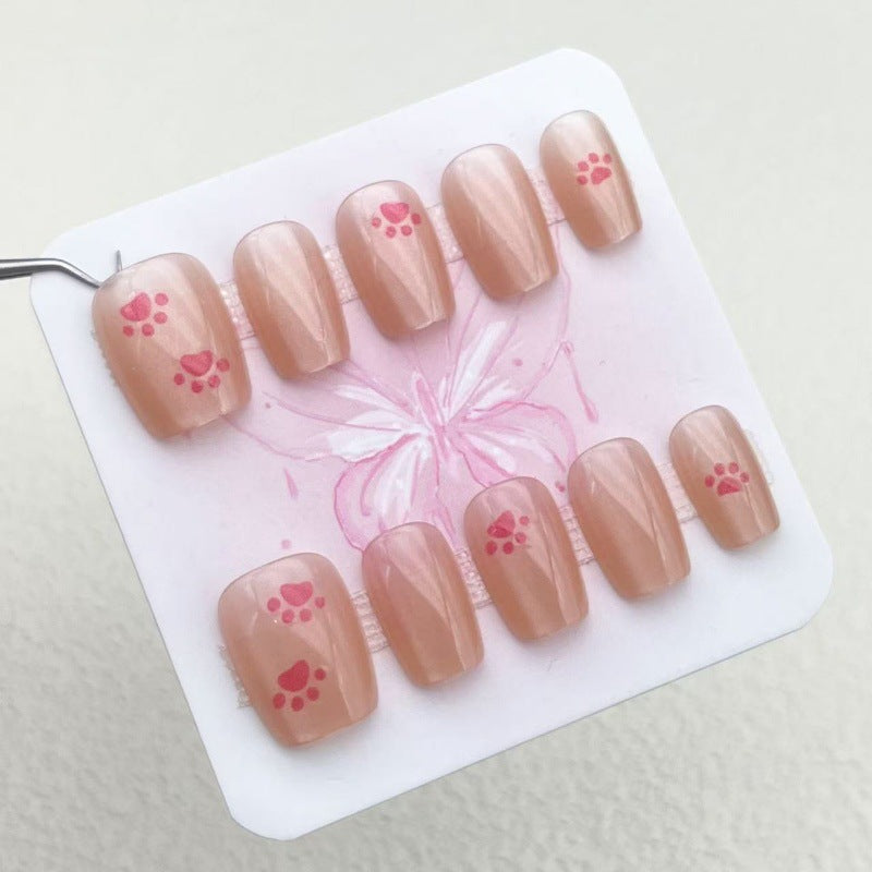 Creative Artificial Nails with Playful Paw Designs Stornfield