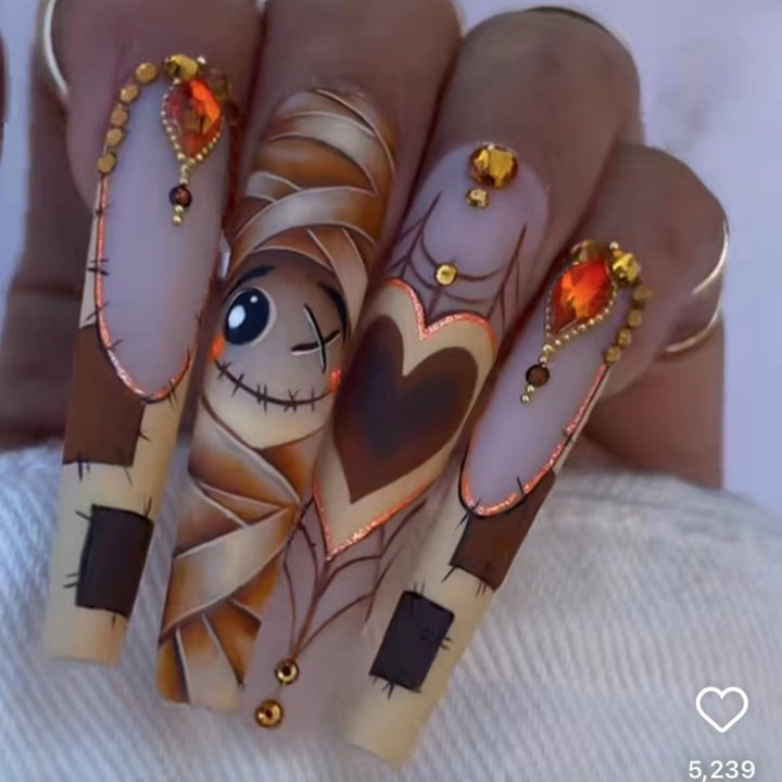 Stylish artificial nails in abstract design Stornfield